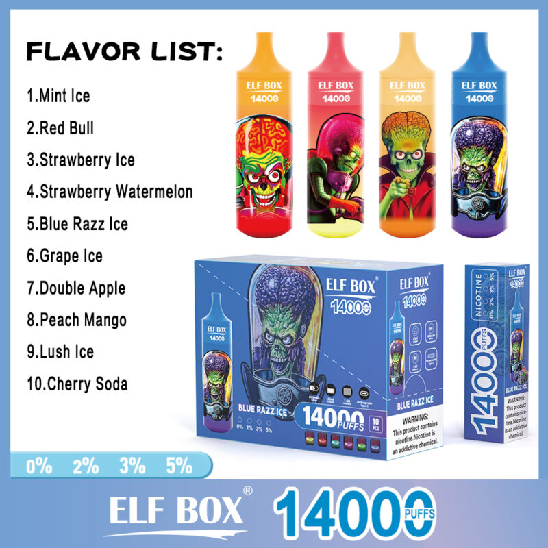 ELF BOX RGB14000 Puffs Disposable Vape Wholesale – 14,000 Puffs, RGB Lighting, 16mL Tank, Bulk Disposable Vapes – Image 5