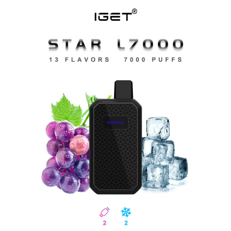 Iget Star L7000 7000 Puffs Vape jetable en gros Ultra Portable Long Lasting Performance 10 Iget Star L7000 7000 Puffs Disposable Vape Wholesale Ultra Portable Long Lasting Performance – Image 5