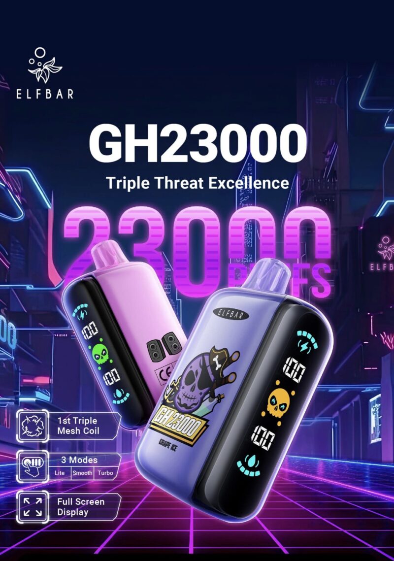 Elfbar GH23000 23K Puffs Disposable Pod Device Wholesale – Long-Lasting Vape Pods, In Stock for Middle East and Pakistan 1