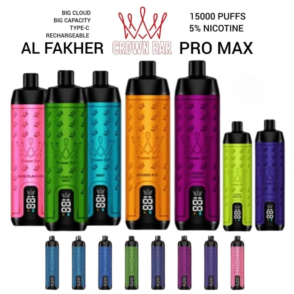 Al Fakher Crown Bar Pro Max Disposable Vape: A High-Performance Choice for 15,000 Puffs 1