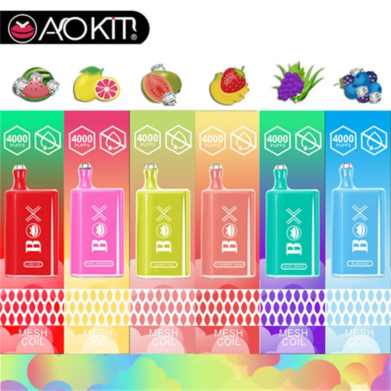 Aokit Box 4000 Puffs Disposable Vape Wholesale High Capacity Sleek Design