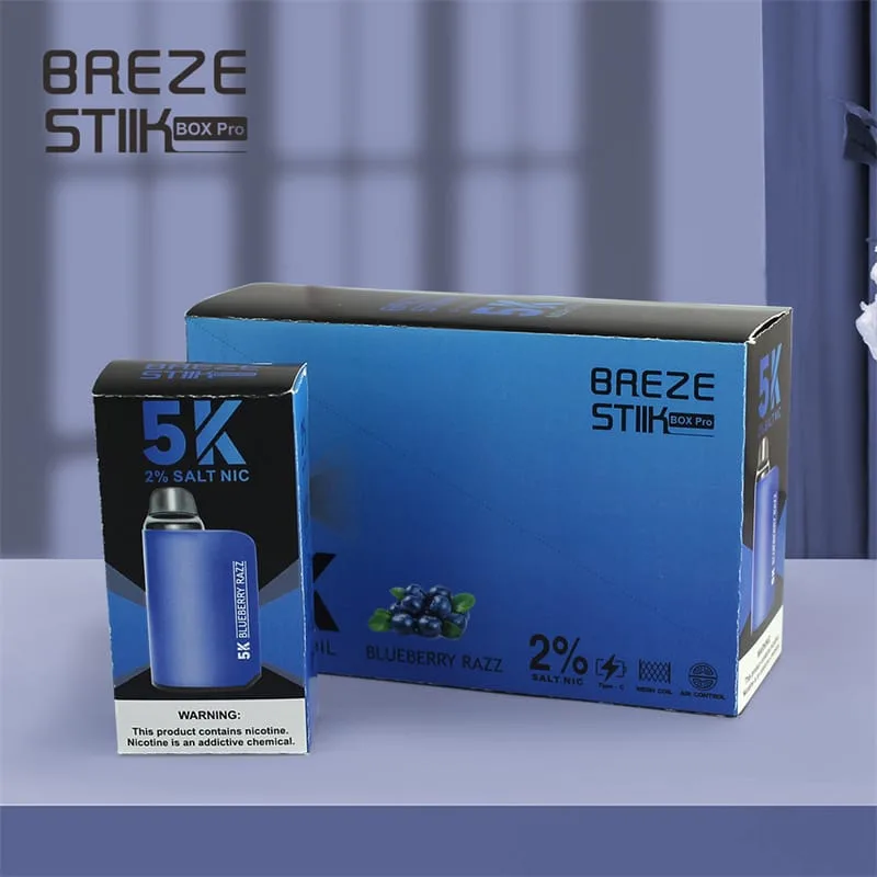 Breze Stiik BOX Pro 5000 Puffs Disposable Vape Wholesale Long-Lasting Adjustable Design - Afbeelding 9