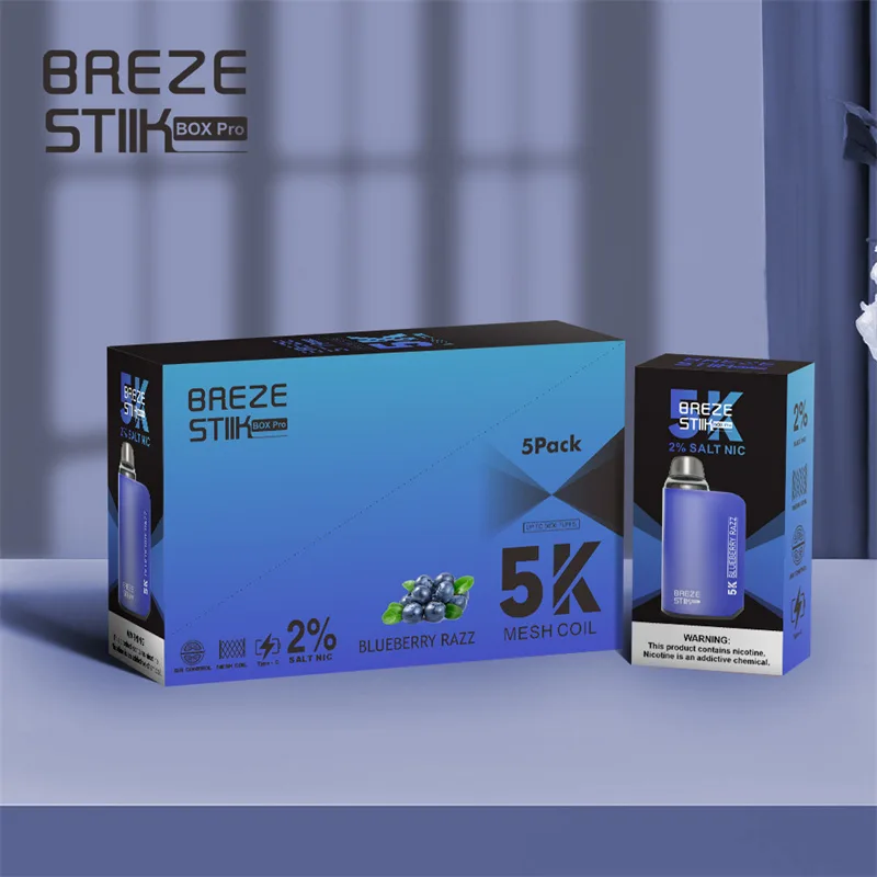 Breze Stiik BOX Pro 5000 Puffs Disposable Vape Wholesale Long-Lasting Adjustable Design - Afbeelding 7