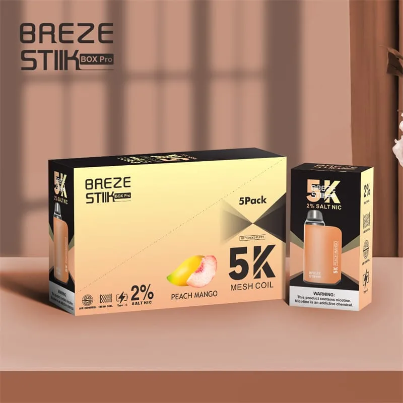Breze Stiik BOX Pro 5000 Puffs Disposable Vape Wholesale Long-Lasting Adjustable Design - Afbeelding 4