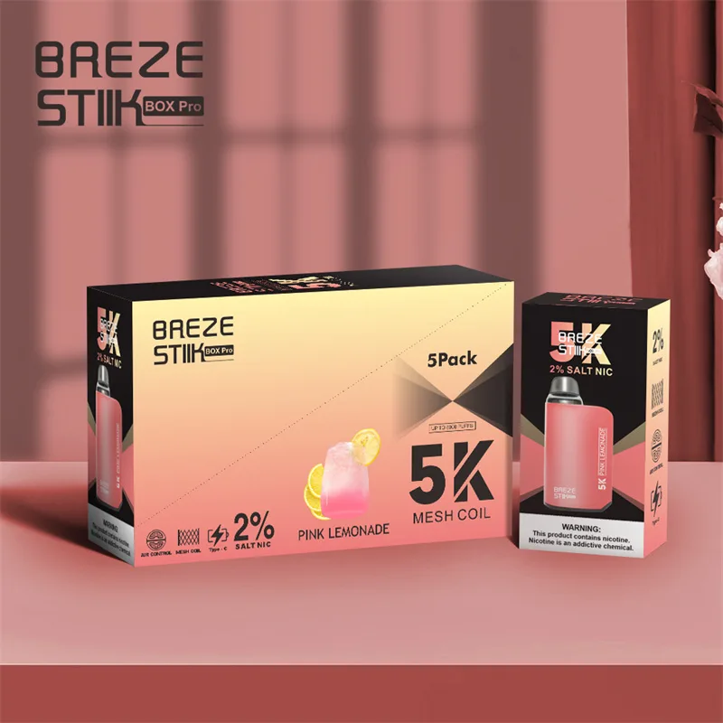 Breze Stiik BOX Pro 5000 Puffs Disposable Vape Wholesale Long-Lasting Adjustable Design - Afbeelding 3