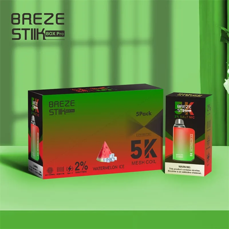 Breze Stiik BOX Pro 5000 Puffs Disposable Vape Wholesale Long-Lasting Adjustable Design - Afbeelding 2