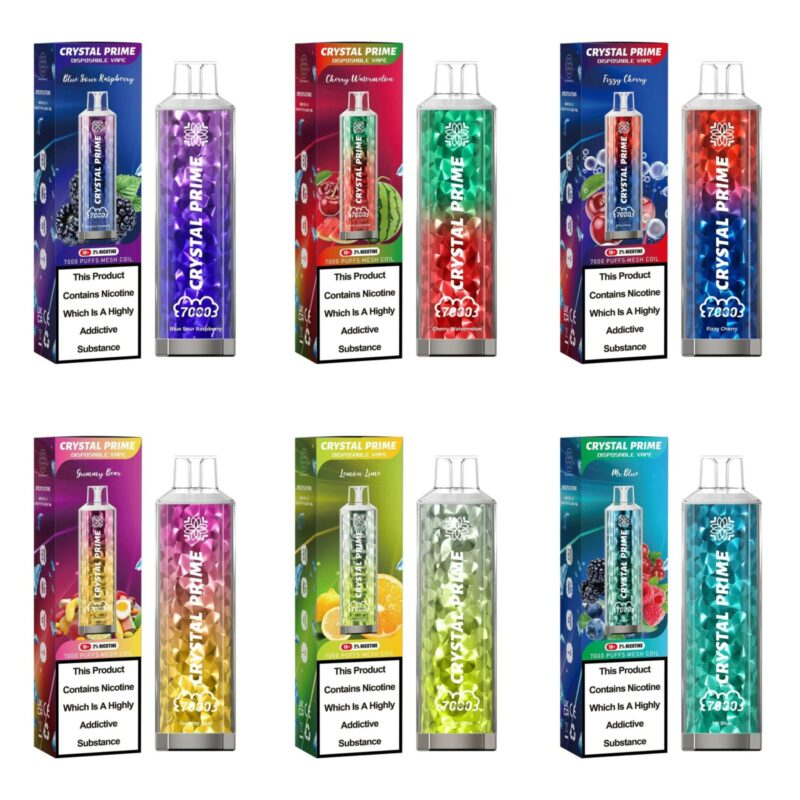 CRYSTAL PRIME 7000 Puffs Disposable Vape Wholesale Rechargeable Leak Proof Design 1