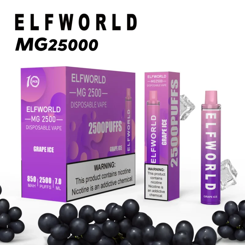 ELFWORLD MG2500 2500 Puffs Disposable Vape Wholesale Portable Beginner Friendly Vape - Image 7
