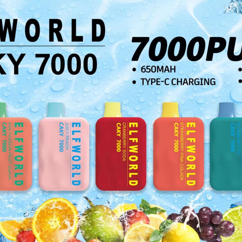 ELFWORLD Caky 7000 Puffs Disposable Vape Wholesale Compact Durable Vape Design - Image 2