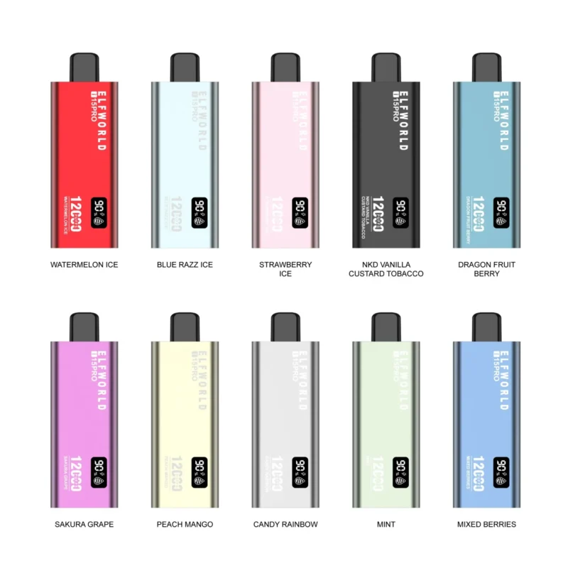 ELFWORLD I15 Pro 12000 Puffs Disposable Vape Wholesale Rechargeable High Capacity Design - Image 2