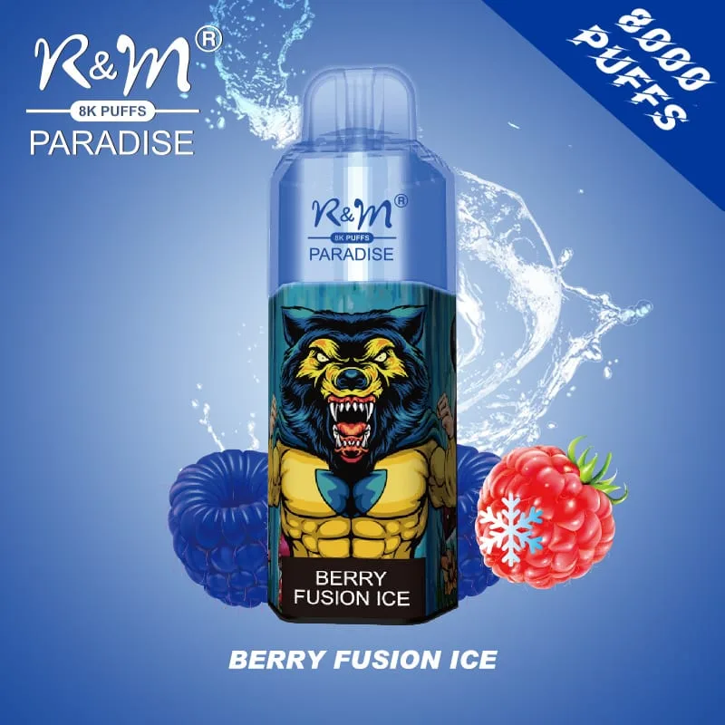 R&M PARADISE 8000 Puffs Wegwerp Vape Groothandel Compacte Vape met hoge capaciteit