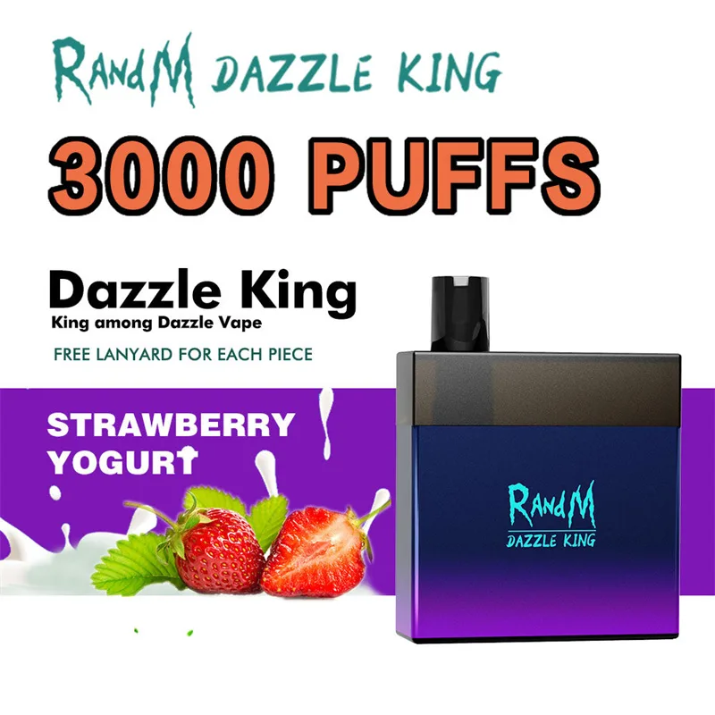 RandM Dazzle King 3000 Puffs LED Light Glowing Disposable Vape Wholesale Compact Stylish Design 1