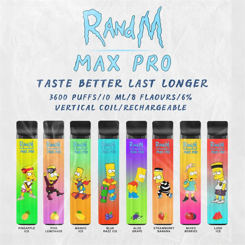 RandM Max Pro 3600 Puffs Disposable Vape Wholesale Compact Durable Build
