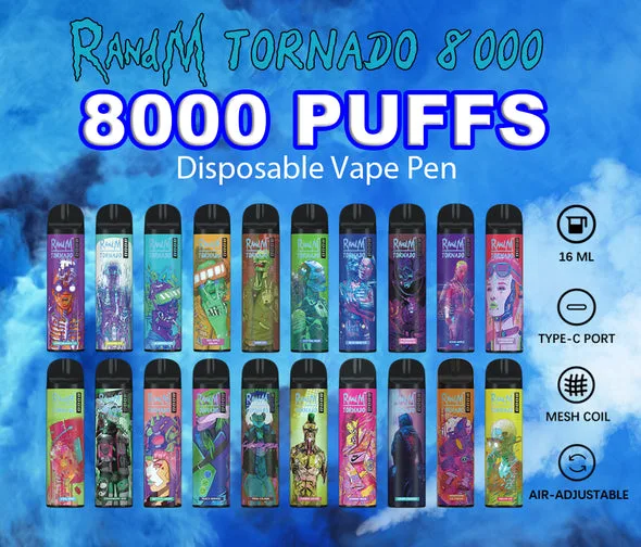 RANDM Tornado 8000 Puffs Disposable Vape Wholesale Lightweight Long-Lasting Vape - Afbeelding 2