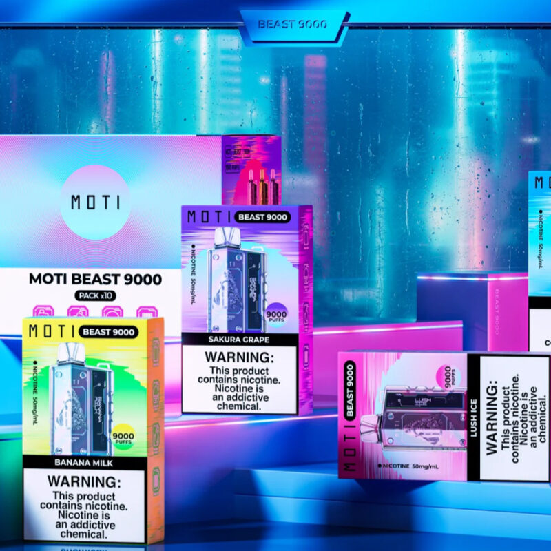 Moti Beast 9000 Puffs Rechargeable Disposable Vape Wholesale High Capacity Smooth Performance