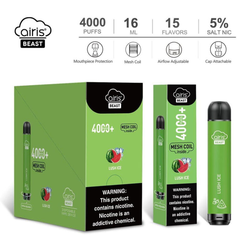 Airis Beast 4000 Puffs Disposable Vape Wholesale High Capacity Lightweight Design - Image 14