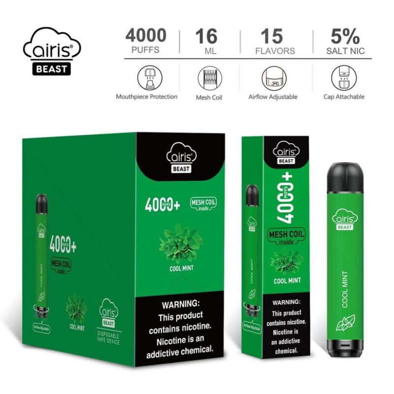 Airis Beast 4000 Puffs Disposable Vape Wholesale High Capacity Lightweight Design - Image 11