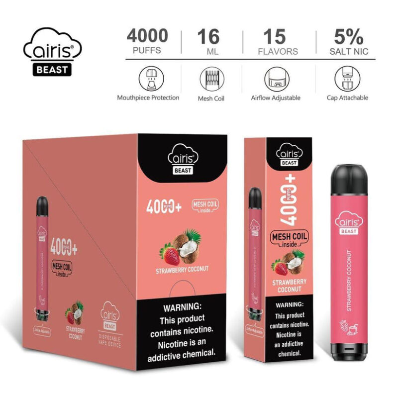 Airis Beast 4000 Puffs Disposable Vape Wholesale High Capacity Lightweight Design - Image 10