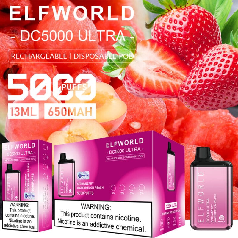 ELFWORLD DC5000 ULTRA 5000 Puffs Disposable Vape Wholesale Sleek Long-Lasting Build - Image 2