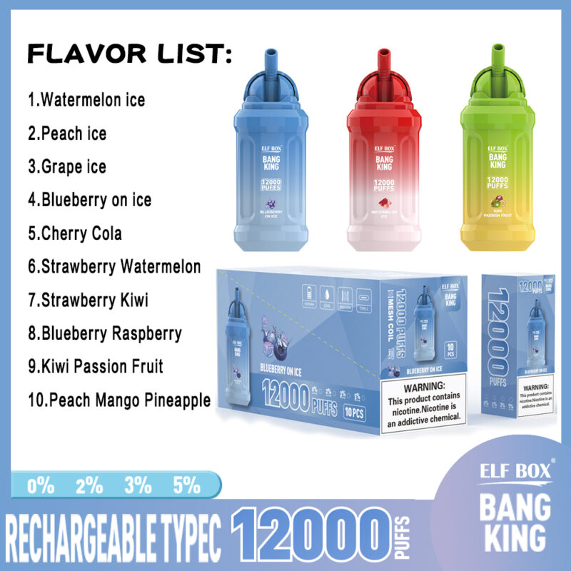 ELF BOX BK12000 Puffs Disposable Vape Wholesale – 12,000 Puffs, Rechargeable, 13mL Tank, High Puff Capacity for Bulk Orders - Image 8