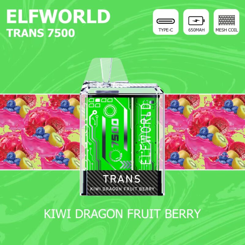 ELFWORLD TRANS 7500 Puffs Disposable Vape Wholesale Lightweight Ultra Portable Design - Image 7