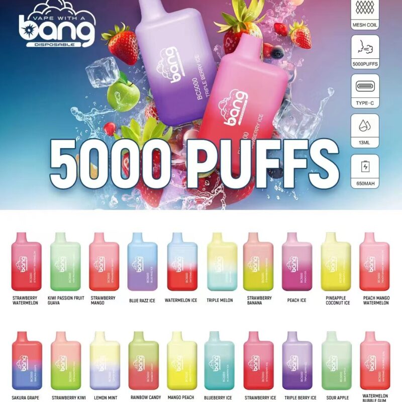Bang Crystal 15000 Puffs Disposable Vape Wholesale – 15,000 Puffs, Sleek Crystal Design, 16mL E-Liquid, Bulk Purchase