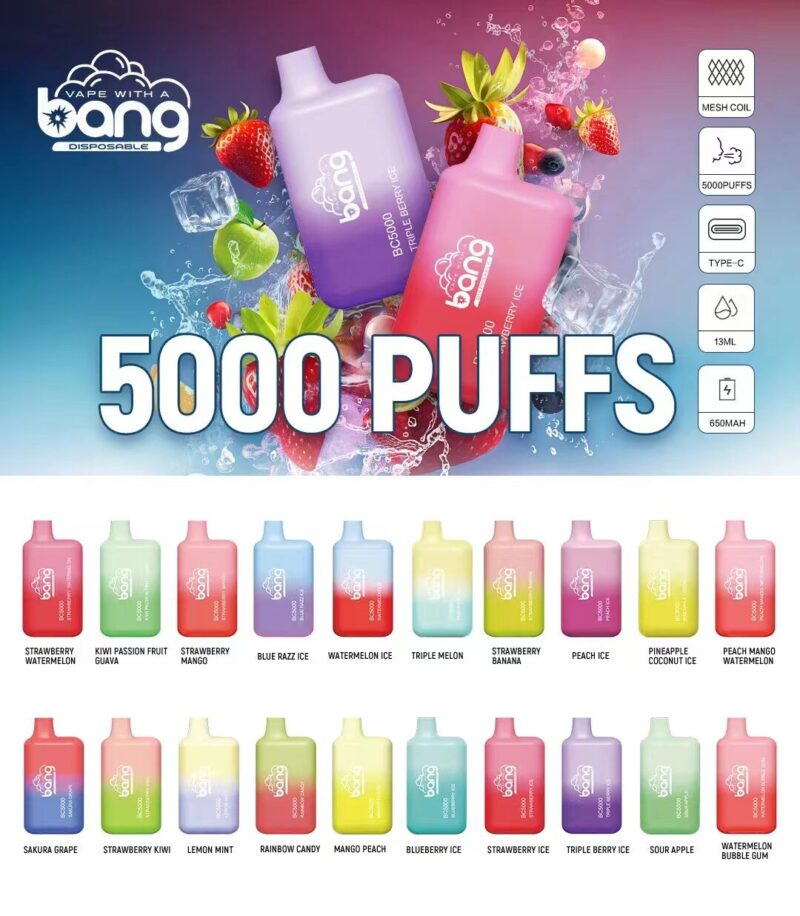 Bang Crystal 15000 Puffs Disposable Vape Wholesale – 15,000 Puffs, Sleek Crystal Design, 16mL E-Liquid, Bulk Purchase 1