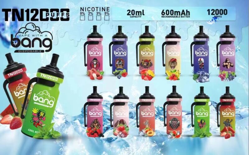 Bang TN 12000 Puffs Vape jetable en gros - Rechargeable, capacité de 10mL d'e-liquide, Pods haute performance 1