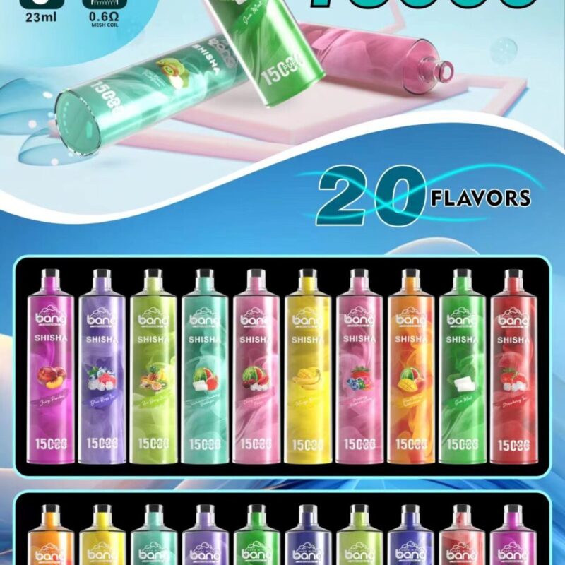 Bang Shisha 15000 Puffs Disposable Vape Wholesale – 15,000 Puffs, Shisha-Style, Rechargeable, Premium Pods in Bulk