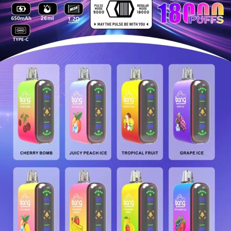 Bang Rocket 9000-18000 Puffs Disposable Vape Wholesale – Rocket Design, 18,000 Puffs, 15mL Capacity, Bulk Ready