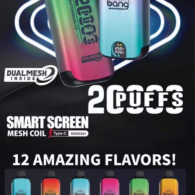 Bang 20000 Puffs Disposable Vape Wholesale – 20,000 Puffs, Rechargeable, High Capacity, Long-Lasting Vape Pods in Bulk