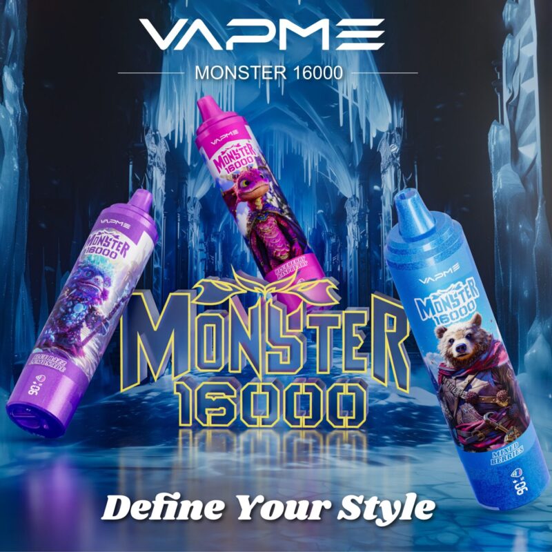 VAPME Monster 15000 Disposable Vape Wholesale – 15,000 Puffs, Rechargeable, Durable Build, Premium E-Liquid for Wholesale