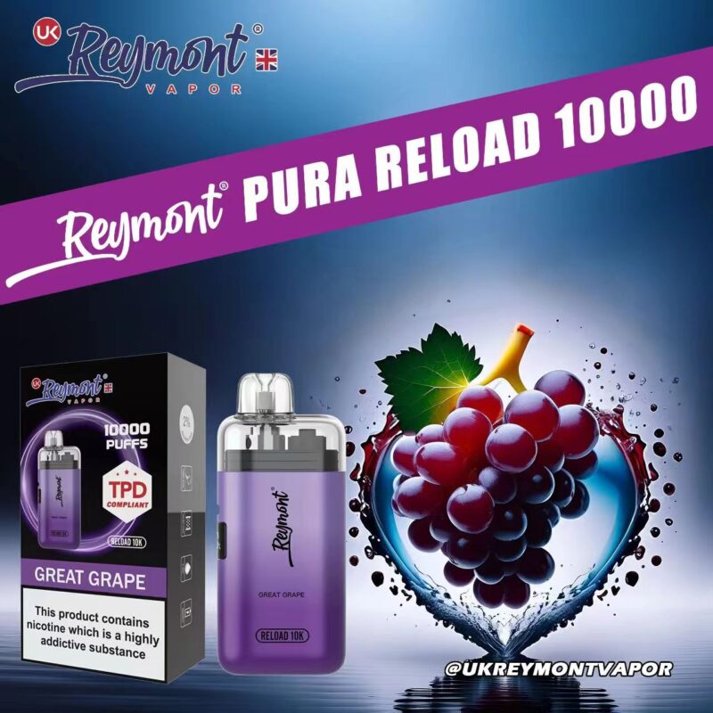 Reymont Pura Reload 10K Disposable Vape Wholesale – 10,000 Puffs, Rechargeable, 10mL E-Liquid, Bulk Vapes for Resale - Afbeelding 3