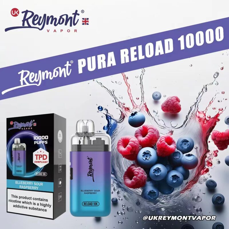 Reymont Pura Reload 10K Disposable Vape Wholesale – 10,000 Puffs, Rechargeable, 10mL E-Liquid, Bulk Vapes for Resale - Afbeelding 2